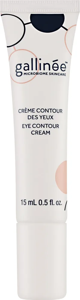 Gallinee Eye Contour Cream крем для кожи вокруг глаз с пре- и пробиотиками 15 мл, от темных кругов, увлажняющий, для чувствительной кожи
