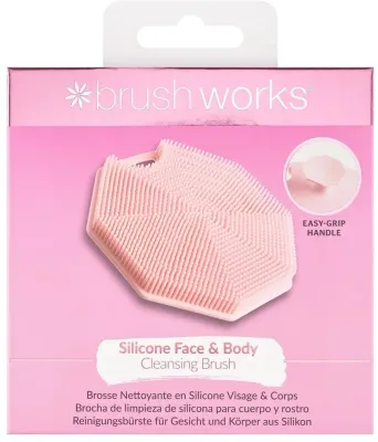 Щёточка для очищения лица и тела Brushworks Silicone Face + Body Cleansing Brush, силиконовая, 1 шт