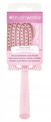 Щётка для распутывания волос Brushworks Flexi Oval Detangling Hair Brush, гибкая, спиральная, 1 шт