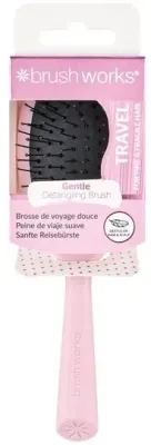 Щётка для волос Brushworks Gentle Travel Hair Brush, мягкая, дорожная, 1 шт