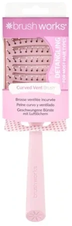 Щётка для волос Brushworks Curved Vent Hair Brush, изогнутая, вентилируемая, 1 шт
