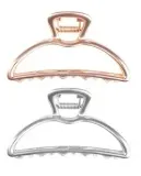 Заколки-крабы для волос Brushworks Elegant Metal Claw Clips металлические, 2 шт — фото 2