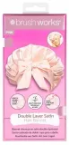 Шапочка для волос Brushworks Double Layer Satin Hair Bonnet Ballet Pink сатиновая, двухслойная, для сна, 1 шт — фото 1