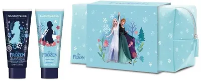 Naturaverde Kids Disney Frozen детский набор «Холодное сердце. Анна и Эльза»: шампунь 100 мл, гель для душа 100 мл и косметичка