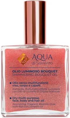 Сухое масло Aqua Di Sorrento Shimmering Bouquet Oil парфюмированное, с эффектом сияния, для лица, тела и волос, 100 мл