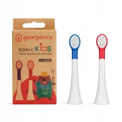 Насадки для детской электрической зубной щётки Georganics Sonic Kids, сменные, 2 шт