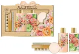 Aurora Natural Botanicals Bath Set набор для ванны с ароматом гардении: лосьон для тела 100 мл, щётка с пемзой, бомбочка для ванны — фото 1