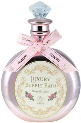 Aurora Luxury пена для ванны Rose Garden 780 мл, Розовый сад, с ароматом розы, Bubble Bath