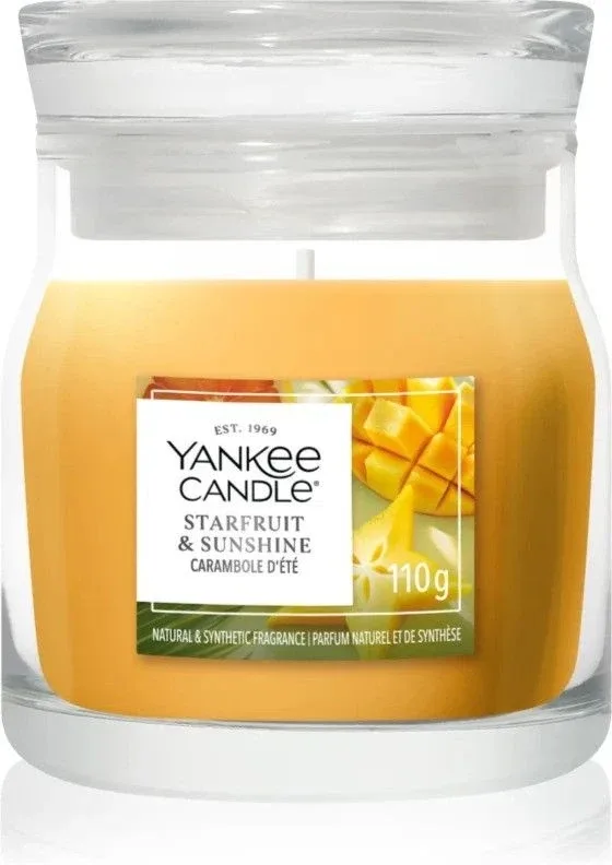 Свеча ароматическая Yankee Candle Starfruit and Sunshine в банке, 1 фитиль, 110 г