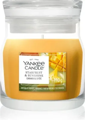 Свеча ароматическая Yankee Candle Starfruit and Sunshine в банке, 1 фитиль, 110 г