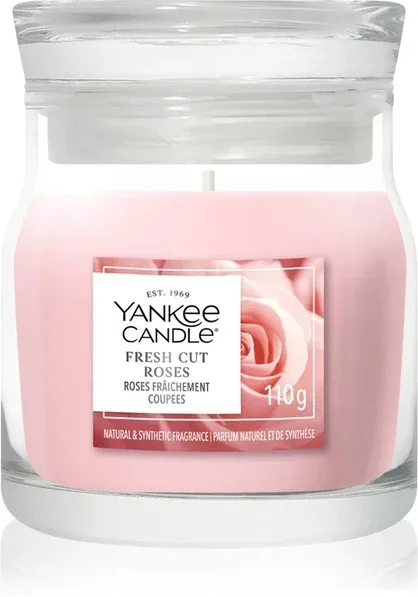 Свеча ароматическая Yankee Candle Fresh Cut Roses в банке, 1 фитиль, 110 г