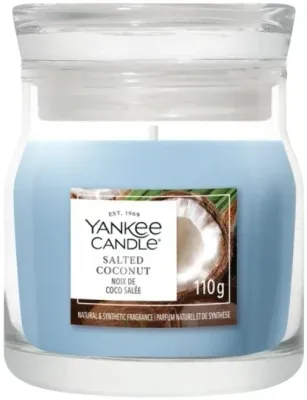 Свеча ароматическая Yankee Candle Salted Coconut в банке, 1 фитиль, 110 г