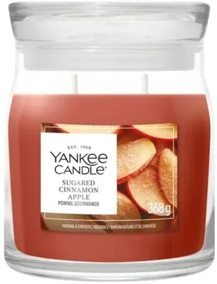 Свеча ароматическая Yankee Candle Sugared Cinnamon Apple в банке «Яблоко с сахаром и корицей», 2 фитиля, 368 г