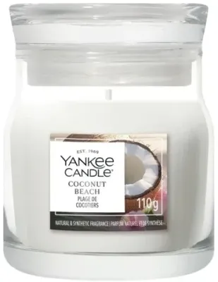 Свеча ароматическая Yankee Candle Coconut Beach в банке «Кокосовый пляж», 1 фитиль, 110 г