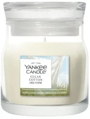 Свеча ароматическая Yankee Candle Clean Cotton в банке «Чистый хлопок», 1 фитиль, 110 г