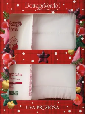 Bottega Verde Red Grape Set набор: увлажняющий антиоксидантный крем для тела с красным виноградом для нормальной кожи 200 мл и чехол для телефона