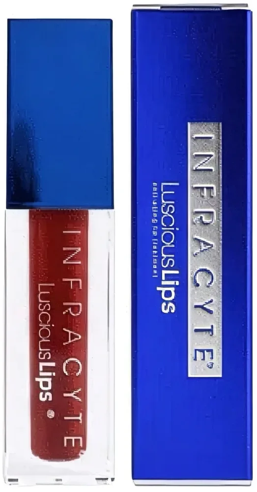 Блеск для увеличения объёма губ Infracyte Luscious Lips, антивозрастной, мини, 3,5 мл, оттенок 651 - Crimson Confession