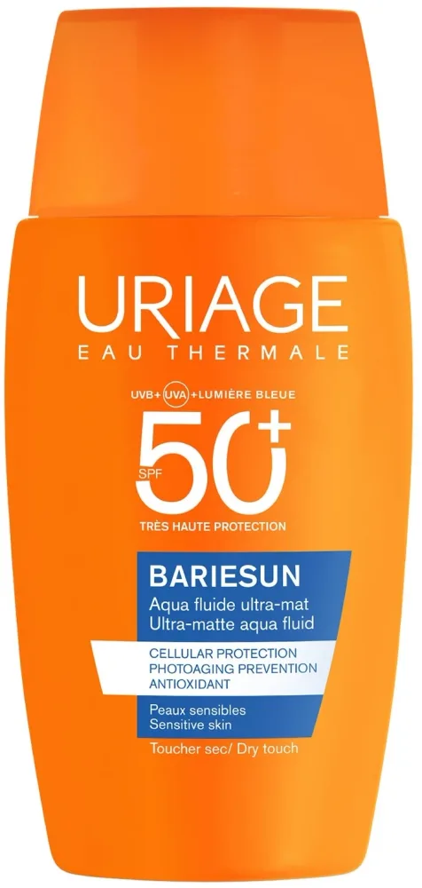 Аква-флюид для лица Uriage Bariesun Ultra-Mat Aqua Fluid SPF50+ ультраматирующий, 50 мл