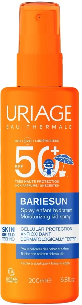 Увлажняющий солнцезащитный спрей для детей Uriage Bariesun Kid Spray SPF50+, 200 мл
