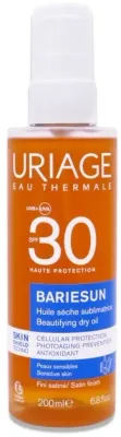 Сухое масло для загара Uriage Bariesun Beautifying Spray Dry Oil SPF30 в виде спрея, 200 мл