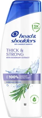 Head & Shoulders Head & Shoulders Thick & Strong Anti-Dandruff Shampoo - Шампунь против перхоти Head and Shoulders Thick and Strong Anti-Dandruff Shampoo «Густые и крепкие» с экстрактом розмарина, 400 мл
