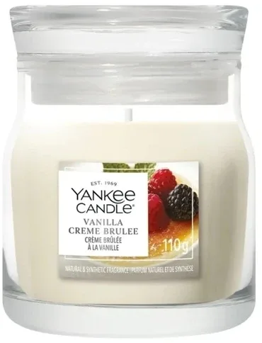 Свеча ароматическая Yankee Candle Vanilla Creme Brulee в банке, 1 фитиль, 110 г