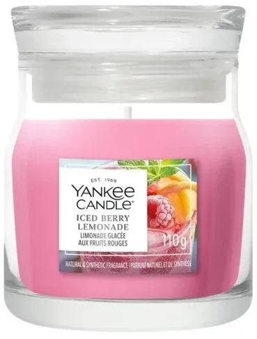 Свеча ароматическая Yankee Candle Iced Berry Lemonade в банке, 1 фитиль, 110 г