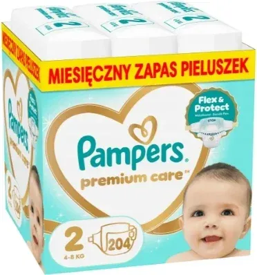 Подгузники Pampers Premium Care, размер 2 (4-8 кг), 204 шт