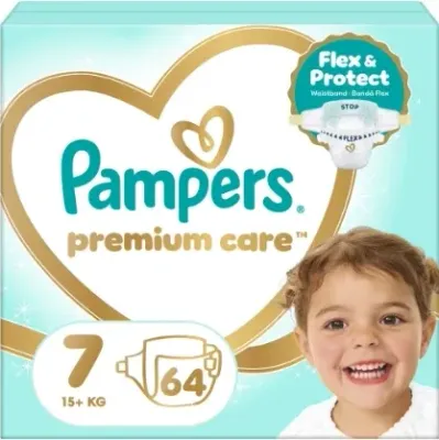 Подгузники Pampers Premium Care, размер 7 (15+ кг), 64 шт