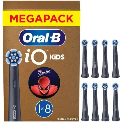Насадки сменные Oral-B iO Kids Marvel Spider Man для детской электрической зубной щётки, «Spider-Man», 8 шт