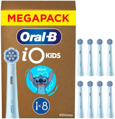 Насадки сменные Oral-B iO Kids Disney Stitch для детской электрической зубной щётки, от 6 лет, 8 шт