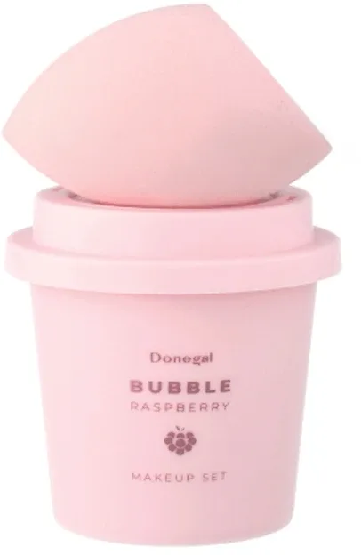 Набор для макияжа Donegal Bubble Raspberry, губка для макияжа и чехол, 4367