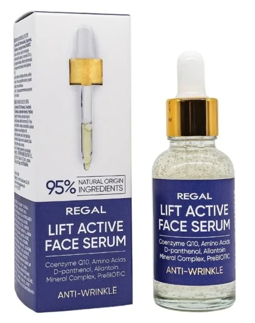Regal Anti-Wrinkle Lift Active Face Serum сыворотка для лица против морщин 30 мл, антивозрастная сыворотка с коэнзимом Q10