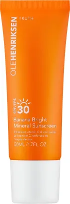 Olehenriksen Truth Banana Bright Mineral Sunscreen SPF30 крем для лица солнцезащитный минеральный 50 мл, с оксидом цинка