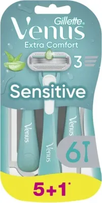 Одноразовые бритвенные станки Gillette Venus Extra Comfort Sensitive, 6 шт