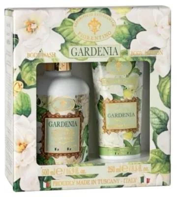 Saponificio Artigianale Fiorentino набор Gardenia: гель для тела 500 мл + лосьон для тела 250 мл, подарочный набор для ухода за телом