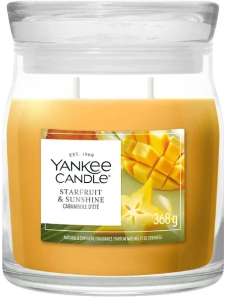 Ароматическая свеча в банке Yankee Candle Starfruit and Sunshine, 2 фитиля, 368 г