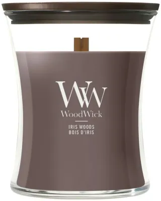 Свеча ароматическая WoodWick Hourglass Candle Iris Woods, 275 г