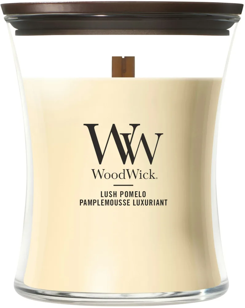 Ароматическая свеча WoodWick Hourglass Candle Lush Pomelo, 85 г / 275 г