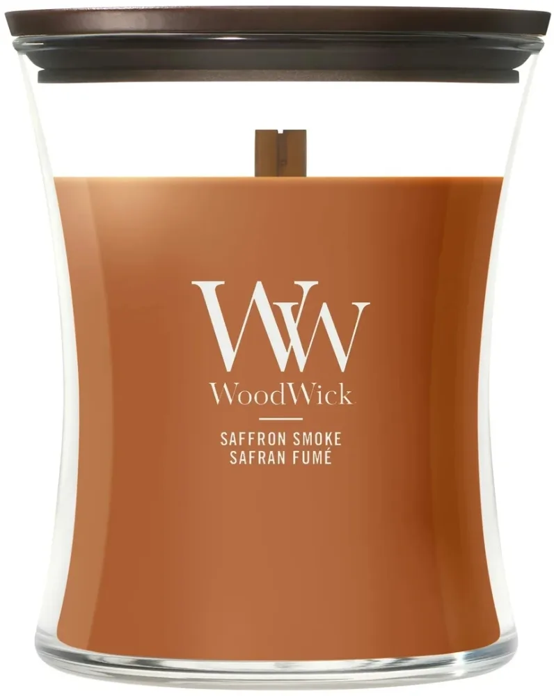 Свеча ароматическая WoodWick Hourglass Candle Saffron Smoke, 275 г и, 275 г / 609 г