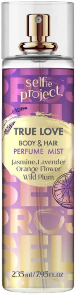 Мист для тела и волос парфюмированный Selfie Project True Love Body и Hair Mist, 235 мл