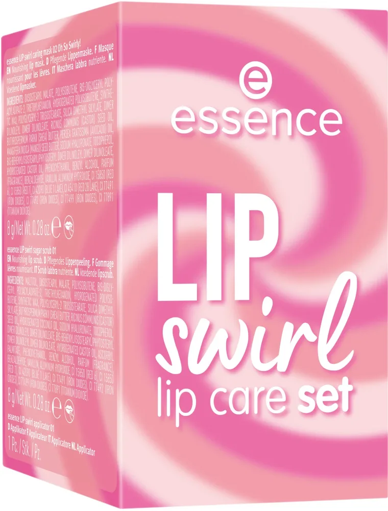 Набор для ухода за губами Essence Lip Swirl Lip Care Set: маска и скраб для губ по 8 г, оттенок 01 - Swirl Me Maybe?!