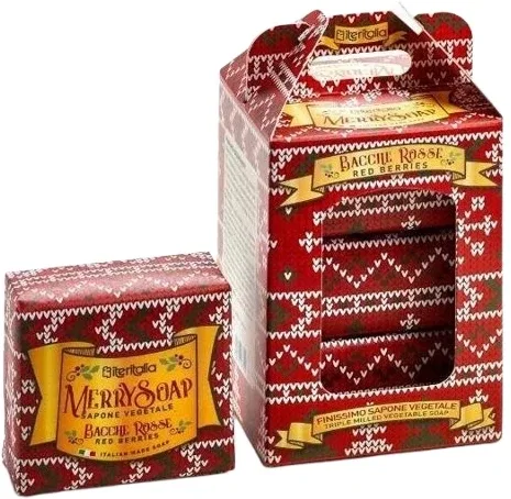 Iteritalia Red Berrie Triple Milled Vegetable Soap набор твёрдого мыла растительного Красные ягоды, трижды пилированное 3 x 100 г