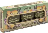Iteritalia Sorrento Lemon Triple Milled Vegetable Soap набор мыла растительного тройного помола Лимон из Сорренто, 3 x 125 г — фото 1
