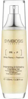 Symbiosis London Enlightening and Exfoliating Cleansing Gel гель для умывания сияющий Белый пион 100 мл отшелушивающий с папаином