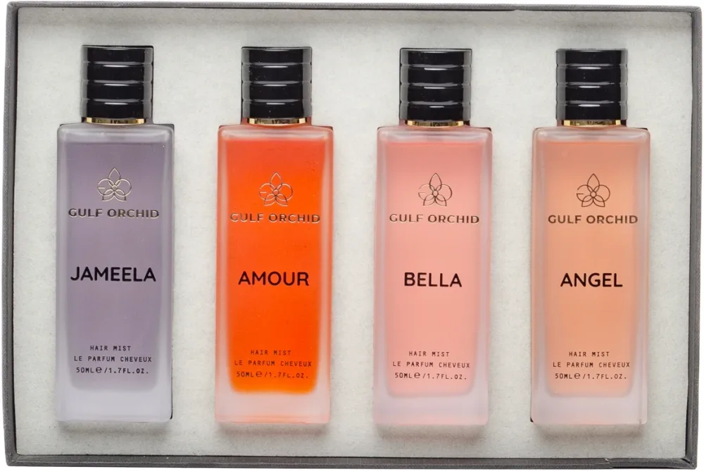 Gulf Orchid Hair Mist Collection набор ароматических дымок для волос 4 шт по 50 мл, парфюмированный спрей для волос