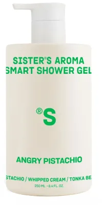 Sister's Aroma Smart гель для душа Angry Pistachio 250 мл, аромат фисташки, со скваланом и маслом авокадо