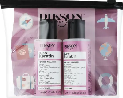 Dikson Professional Super Keratin Travel Kit набор шампунь 100 мл и кондиционер 100 мл дорожный набор для волос с кератином