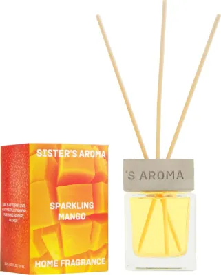 Диффузор ароматический Sister's Aroma Sparkling Mango для дома, 110 мл