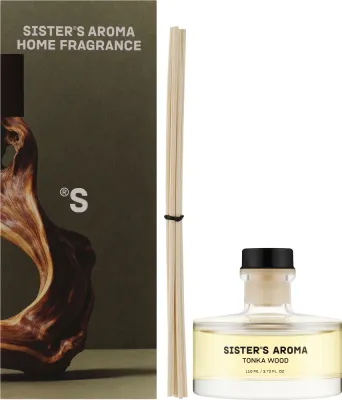 Аромат для дома Sister's Aroma Tonka Wood, аромадиффузор с палочками